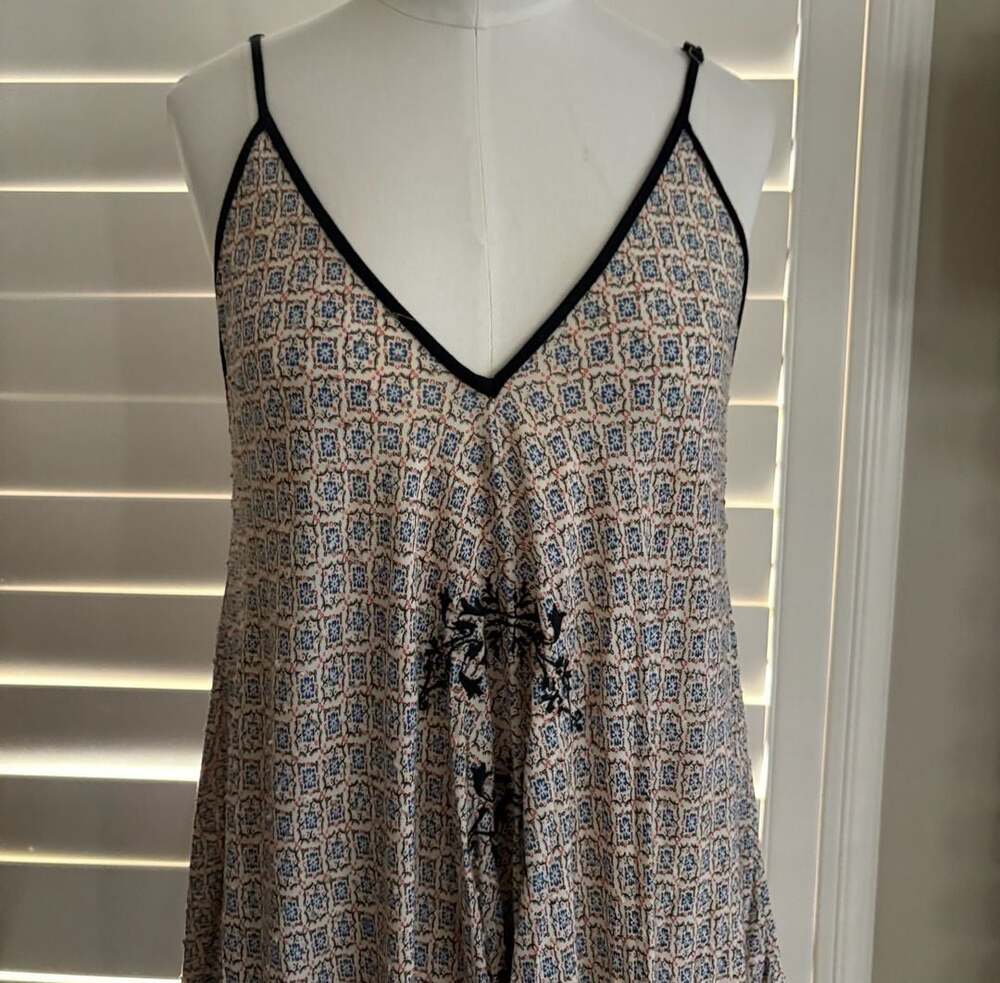 Lovestitch Boho Printed Harem Pant jumpsuit with Embroidery One Size